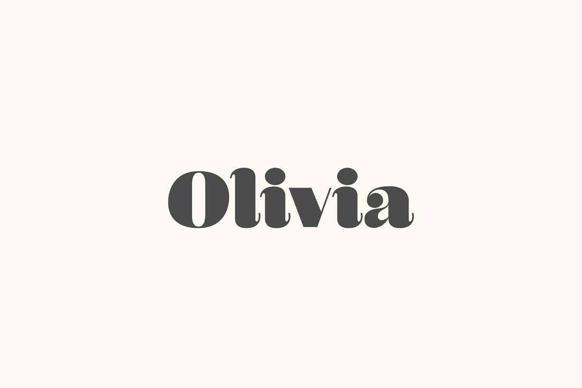 Schriftart Olivia
